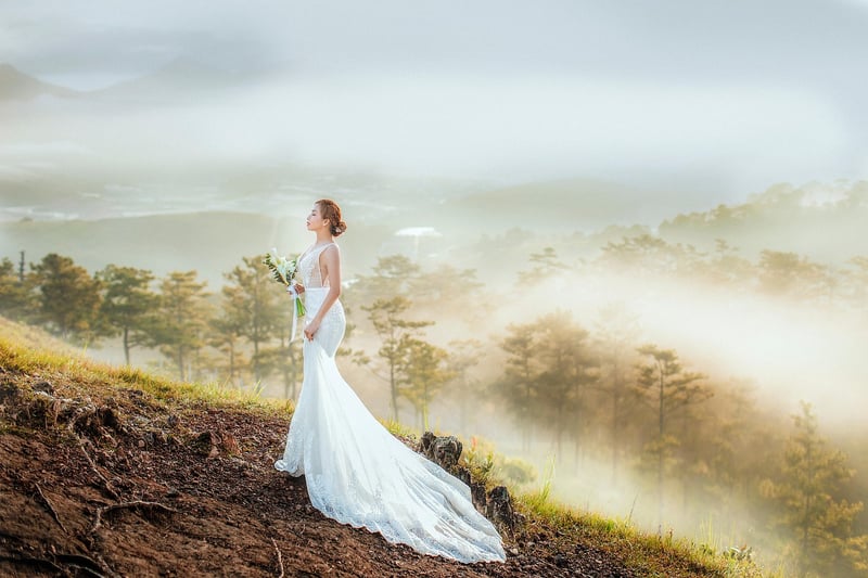 Bride with a vintage vibe